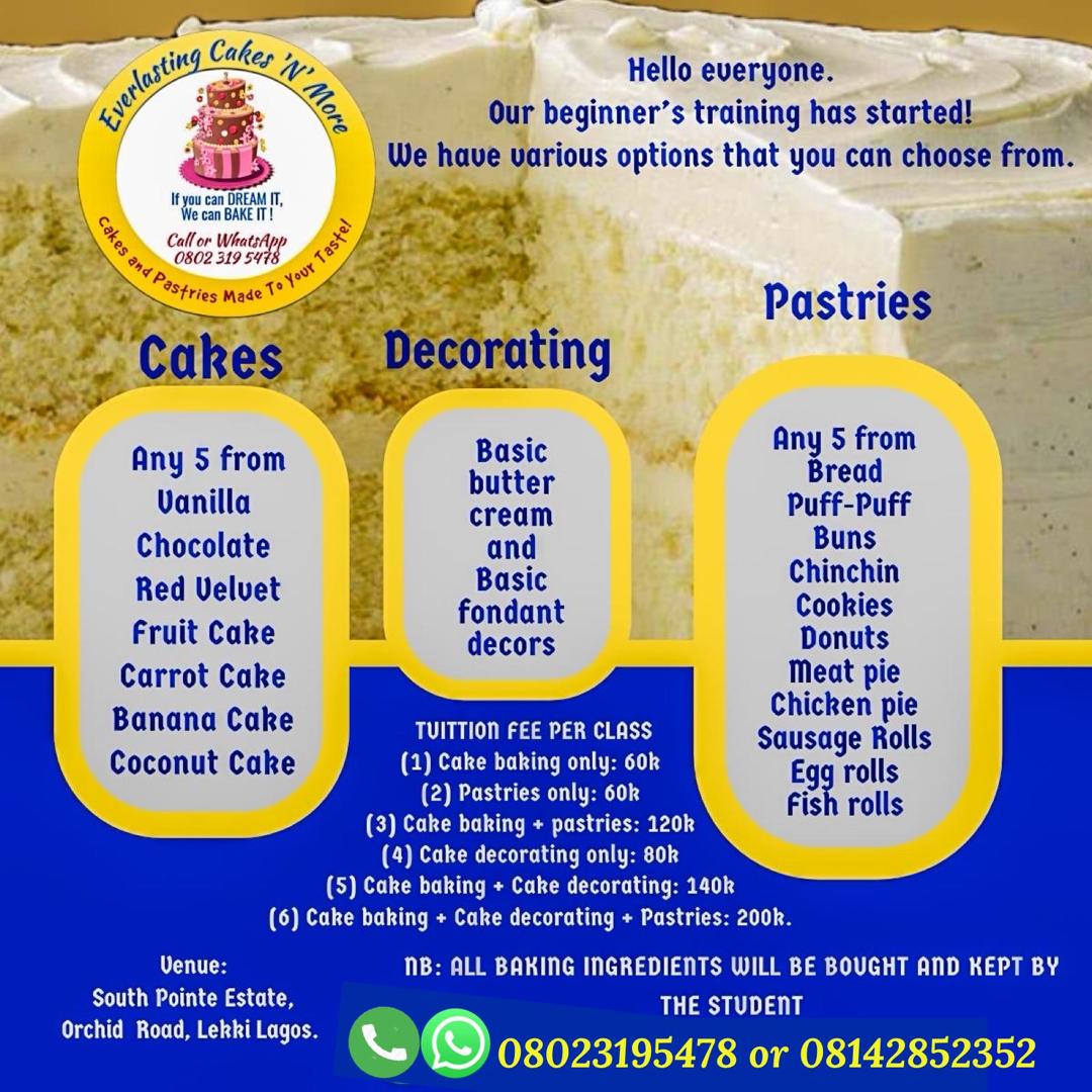 Beginner’s Baking, Pastry & Cake Decorating Training