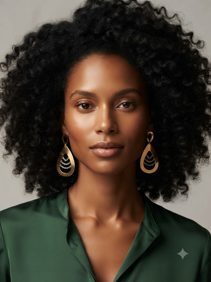 Gold Teardrop Chain Earrings