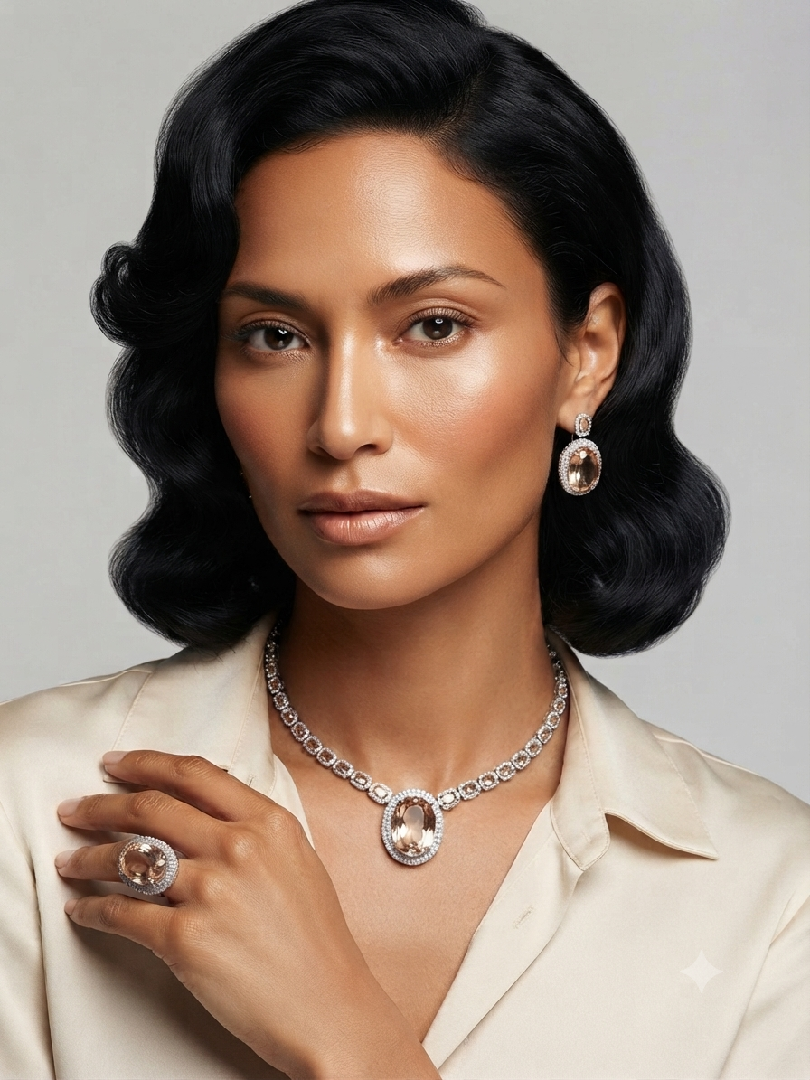 Rose-Gold & Silver Jewelry Set