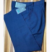 M&S collection regular fit single pleat man's trousers.