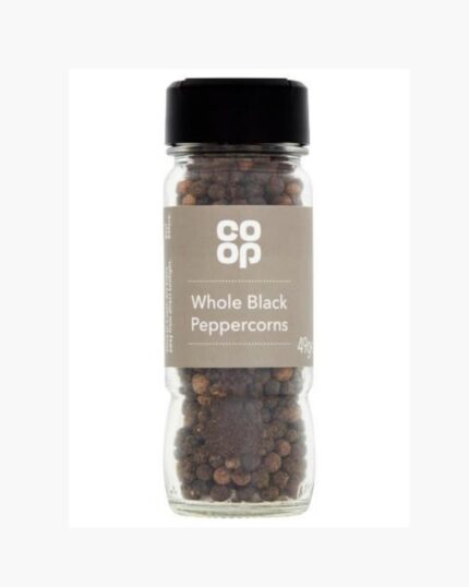 Co op Black Peppercons jar 49g